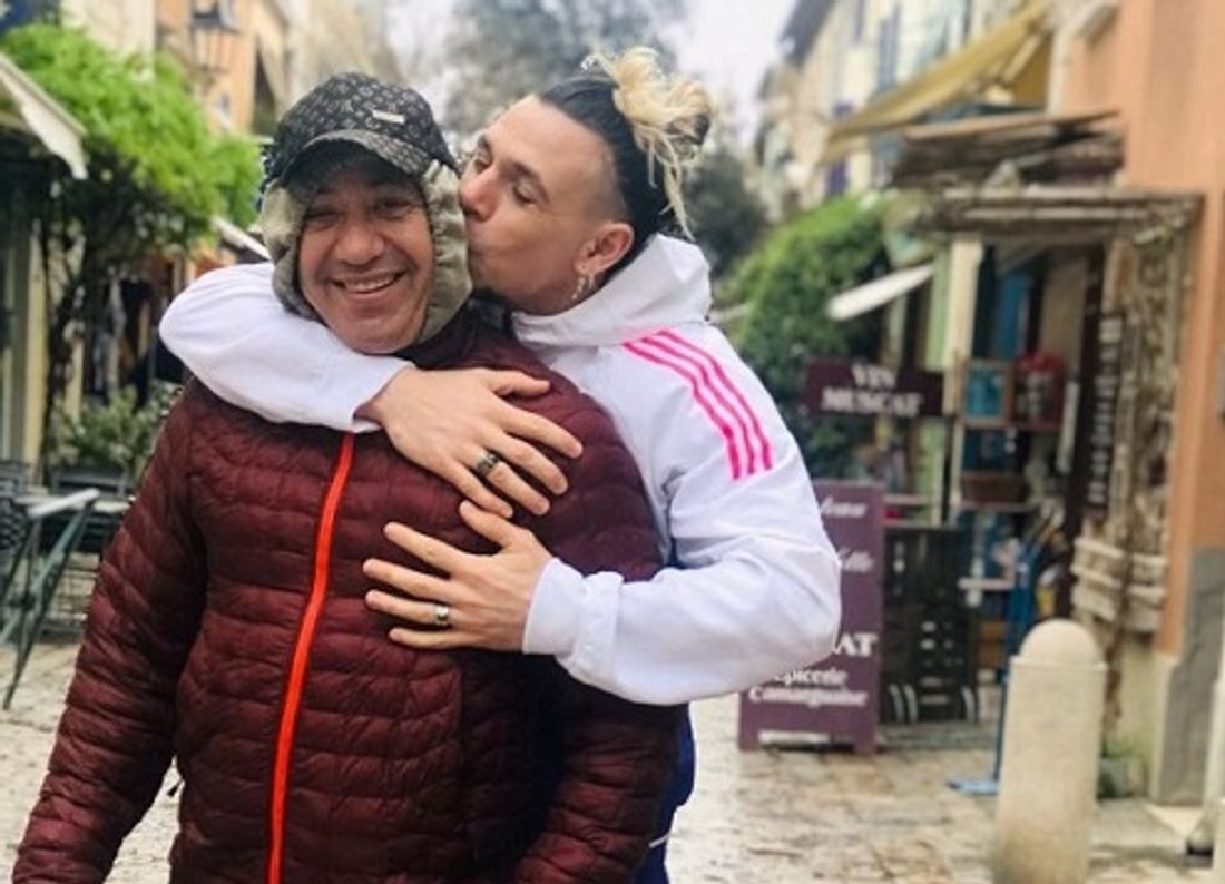 Bertrand Kamal avec son père, Samir Loudrhiri